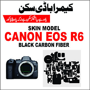 Canon Eos R6 Camera Skin Black Carbon Fiber