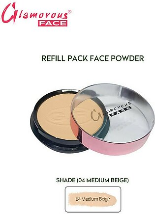 Glamorous Face Refill Pack Face Powder, Foundation Powder, Press Powder, Longwearing Oil Free Face Powder, Matte Oil Control Pressed Powder. shade 04