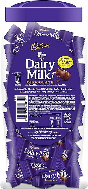 Cadbury Dairy Milk Jar { 9.8 Gram )( 48 Pcs )  1250 Pkr Only