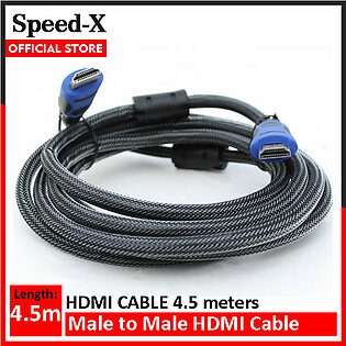 Speedx 4.5 Meter Hdmi Cable For Laptop To Led - 1080p Max Supported - Male To Male Hdmi Cable Standard