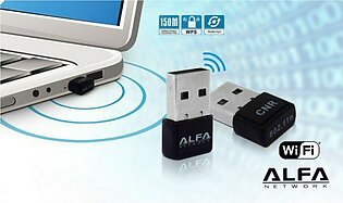 Alfa Wifi USB Adapter LAN Card 300 Mbps 3001 N With Driver CD for PC / Laptop-Black