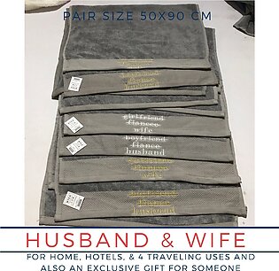 Bath Towel 100% BamBoo Cotton With Customized Husband & Wife