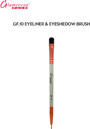 Glamorous Face Double Ended Eyebrow & Eyeliner Brush, Easy Application Gf-10