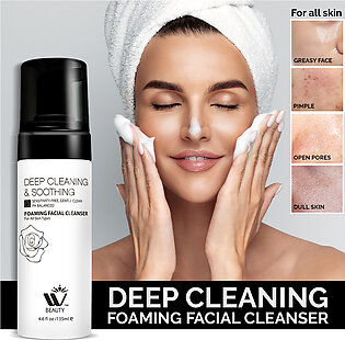 Wbm Anti Aging Foaming Facial Cleanser -135ml Deep Cleansing Face Wash For Girls
