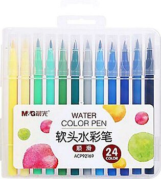M AND G Soft Brush Tip 24 Water Color Marker