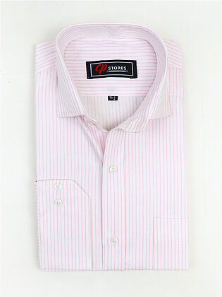 Cut Price Formal Dress Shirt For Men Lining Pink