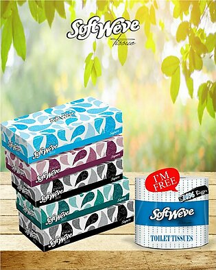 Tissue Box Super Pack Of 5 Get 1 Free Roll