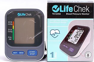 LifeCheckBlood Pressure Monitor Arm Accurate Digital BP Operator Machine for Home Use & Pulse Rate Detection Meter with Cuff Memory LCD Digital Display