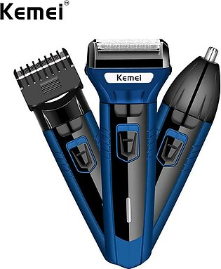 Kemei Km-6330 3 In 1 Professional Hair Trimmer Super Grooming Kit Shaver Clipper Nose Trimmer