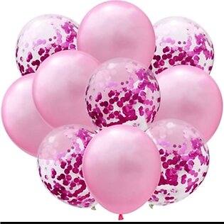 Mix Pink Confetti Balloons 10pcs