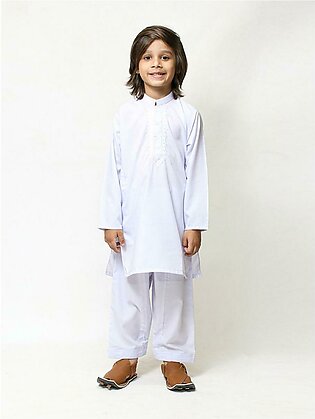 Cut Price 316 2 Yrs - 17 Yrs Boys Shalwar Kameez Suit Sherwani Collar White