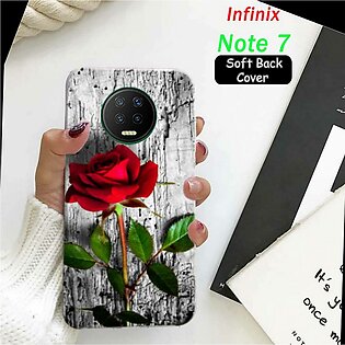 Infinix Note 7 Back Cover -Rose - 2Gud Soft Case Cover