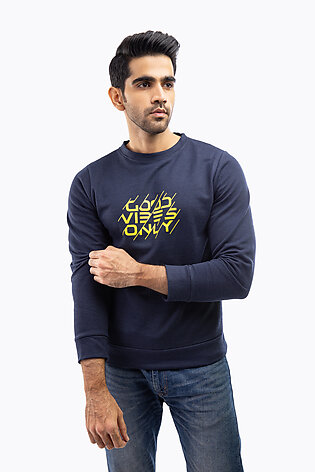 Select By Daraz - Sweat Shirt For Men & Boys (printed) - Blue
