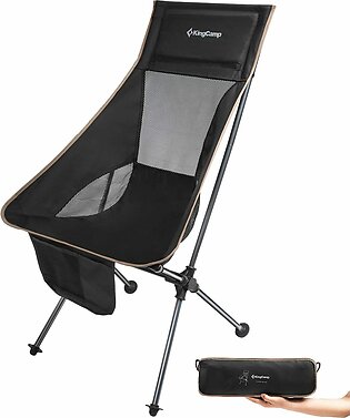 Kingcamp - Outdoor Camping Beach Chair High Back Lightweight Folding Backpack Chair