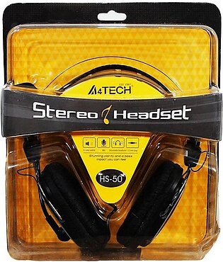 A4 Tech Hs-50 Comfort Fit Stereo Headset With Mic
