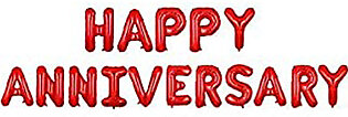 Foil Balloon Happy Anniversary - Red