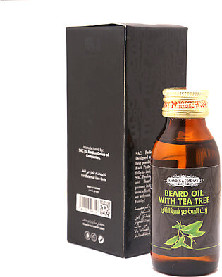 Beard Oil With Tea Tree Oil - 60ml - Professional - Growth - Shine - Sac