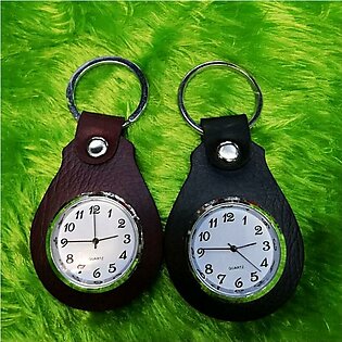 Pack Of 2 Leather Keychain Watches