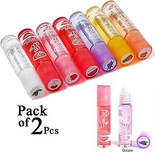 Pack Of 2 Pcs - Lip Oil Kissing Fruit Flavour Lip Gloss - Lipgloss - Lip Balm - Lip Tint