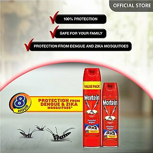 Mortein Flying Insect Killer Spray Protection From Dengue & Zika Mosquitos Peaceful Nights 550ml - Pack Of 3