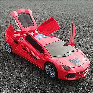 Funblast 3 D Super Car Toy – Car Toy For Kids With 360 Degree Rotation & Door Opening | Sound & Light Toys For Kids