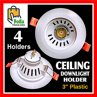 4 Pcs Ceiling Downlight Bulb Holder Cieling Light Holder Screw Type E27-3 Inch Pvc Plastic