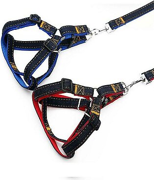 Jeans Harness & Leash For Your Dog