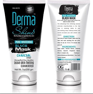 Derma Shine Charcoal Black Mask For Men And Women 200gm