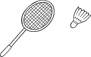 2 Badminton Rackets For Playing With 1 Feather Shuttles