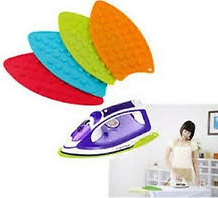 01 Pc Creative Anti-slip Heat Resistant Silicone Iron Mat Hot Safety Protection Ironing Rest Pad Insulation Boards (Multicolour)