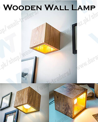 Wall Mounted Wooden Lamp for Indoor Bedroom lightening decor