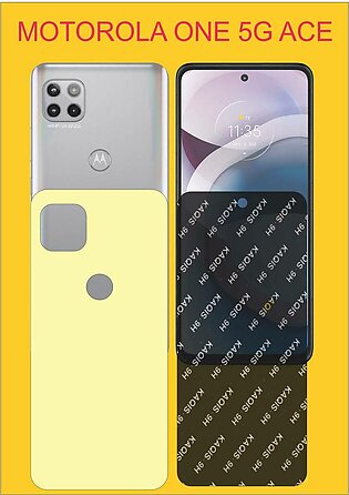 Motorola One 5G Ace FRONT 9H FLEXIBLE NANO GLASS AND BACK JELLY PROTECTOR CLEAR