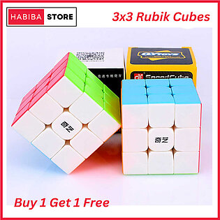 Buy 1 Get 1 Free Original Qiyi Rubiks Cube 3x3 Stickerless Qiyi Warrior S Best Quality Fast Speed Magic Rubik Speed Cube Educational Puzzle Toys