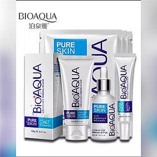 Bioaqua 6 Pcs Acne Face Care Pack 3 X Acne Mask , 1 X Acne Face Wash , 1 X Acne Serum 1x Acne Cream