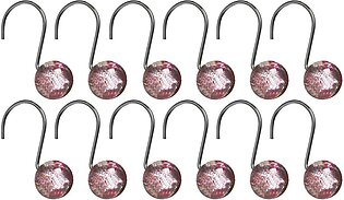 Hot Pink Resin Shower Curtain Hooks - Premier Home - SKU 1605208