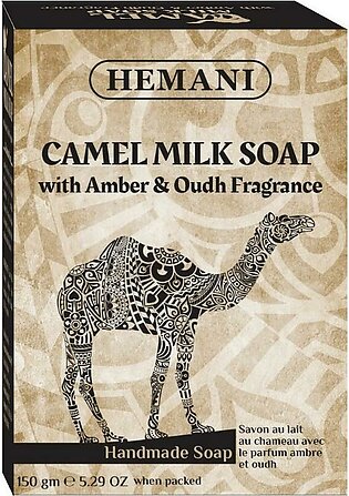 𝗛𝗘𝗠𝗔𝗡𝗜 𝗛𝗘𝗥𝗕𝗔𝗟𝗦 - Camel Milk With Amber & Oudh Soap 150gm