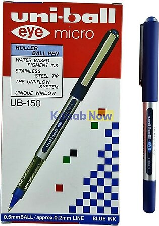 UniBall Eye Micro UB 150 Roller Ball Pen - Pack of 12 Uni Ball UB150 Pens - Blue, Black, Green & Red Ink Color