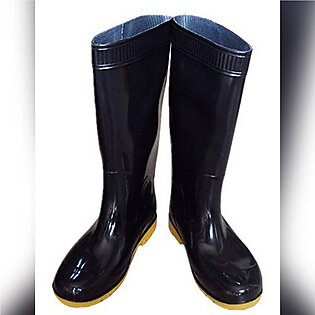 One Pair Black Rubber Waterproof Rain Boot Men&women