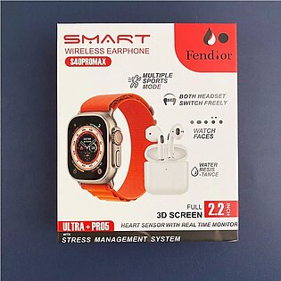 S40 Pro Max Smart Watch 2.2 Dial With Earbud Full Touch Screen Bluetooth Call With 2 Strap Waterproof Smart Watch Like T800 Ultra T500 Smart Watch Z55 Ultra Smart Watch Z59 D20 Smart Watch D13 With Wireless Earbud Like M10 Earbud F9 Earbud M90 Pro M19