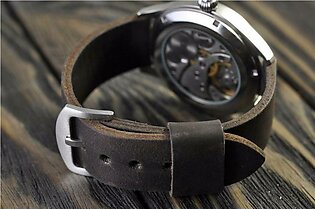 Leather Creation - 24 MM Leather Watch Strap - Dark Brown