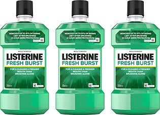 (pack Of 3) 𝐖𝐁𝐌 𝐋𝐢𝐬𝐭𝐞𝐫𝐢𝐧𝐞 Mouthwash Fresh Brust 500ml | Removes Up To 97% Germs