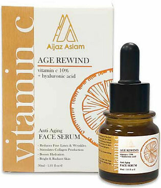 Hemani Herbals - With Aijaz Aslam | Age Rewind Face Serum Vitamin C 10% + Hyaluronic Acid