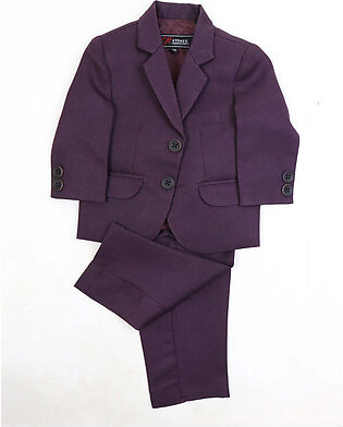 1 Yrs - 15 Yrs 2 Pcs Coat Pant Suit For Boys Dark Purple