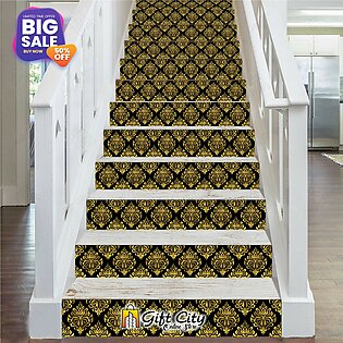GIFT City - Golden Foil Kitchen Tile Stickers Pack of 6 / 12 / 24 / 48 / 102 Pcs 12x12 cm Tiles Stickers for Bathroom Kitchen Stickers Wall Wallpaper Border Decoration