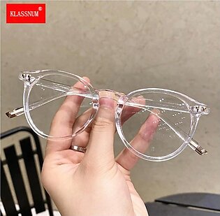 Aaa Collection 3 Round Transparent Anti Glare Uv Eyeglasses For Men And Women White Round Glasses For Boys And Girls