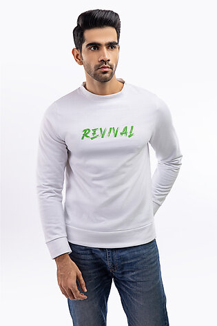 Select By Daraz - Sweat Shirt For Men & Boys (printed) - White