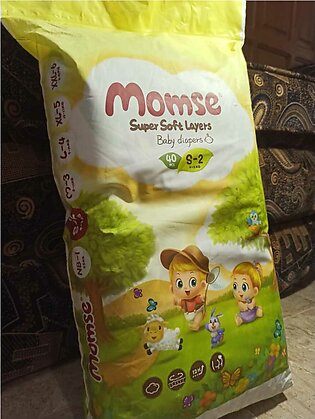 Momse Diapers S2 Small 4-8 Kg Super Soft Layer Pampers (40 Pcs)