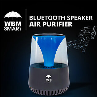 Wbm Smart Air Purifier 3 Speed Adjustable Silent Air Cleaner With Bluetooth Speaker - Black