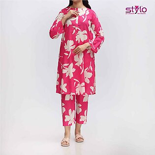 Stylo 2pc- Printed Cambric Shirt & Trouser Ps3125 Shoes For Girls/ Women