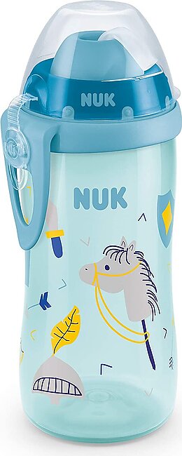Nuk Drinking Bottle Flexi Cup From 12 Months Leak-proof With Straw Clip And Protective Cap